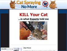 Tablet Screenshot of catsprayingnomore.com